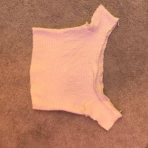 off the shoulder white crop top. worn a couple times but perfect condition!